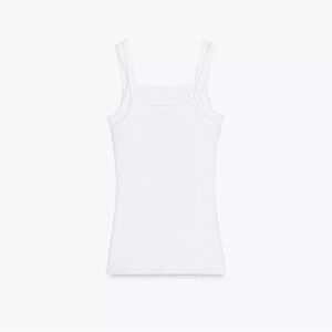 Zara Classic White Double Layered Tank Top